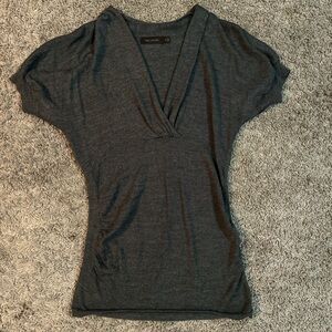 The Limited Charcoal V-Neck Blouse